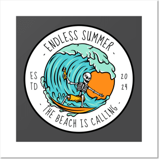Endless Summer Surfer Surfing Posters and Art